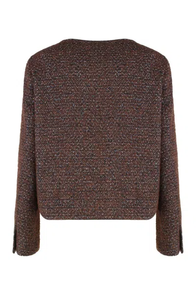 Aspesi Versatile Short Cut Jacket Pockets In Brown