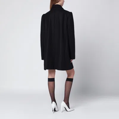 Dries Van Noten Structured White Jacket With High Shoulder Pads And Elegant Collar In Black