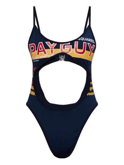 Dsquared2 Multicolour Cut-out Bodysuit Adjustable Straps In Multi