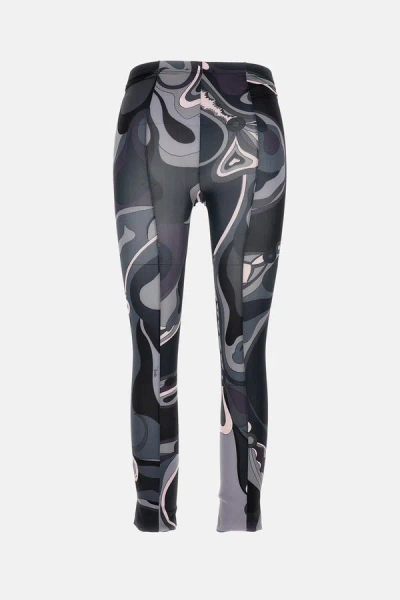 Pucci Printed Jersey Tights In Black
