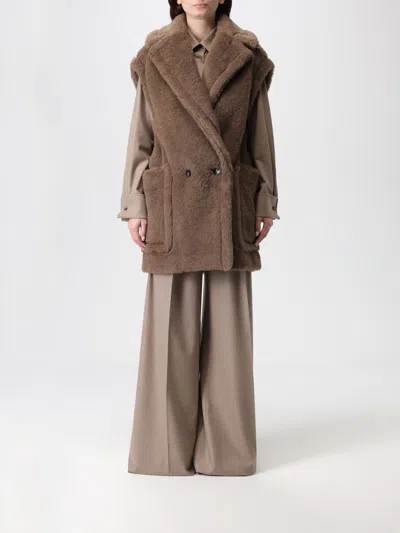 Max Mara Woman Brown Coats In Brown
