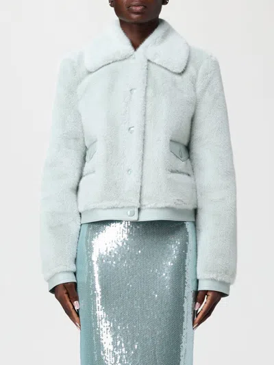 Patrizia Pepe Fur Coat  Woman Color Mint In Green