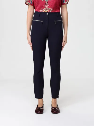 Etro Slim-fit Trousers Made Of Solid-color In Blue