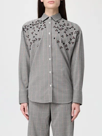 Msgm Camisa - Blanco In Gray