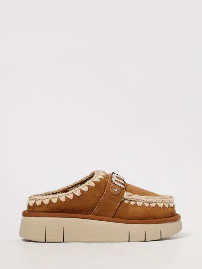 Mou Bounce Metal Logo Cognac Clog In Brown