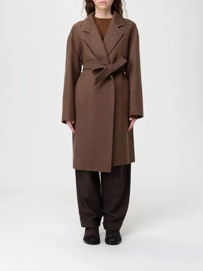 Max Mara Long-sleeved Coat In Brown