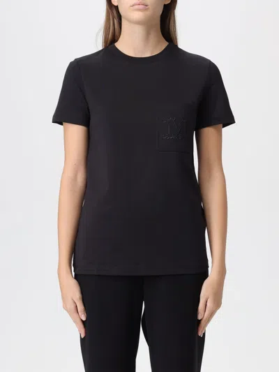Max Mara Logo T-shirt In Black