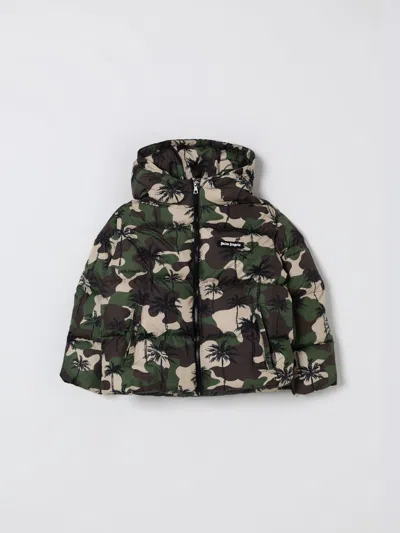 Palm Angels Camo Palms Hoodie Puffer Jkt In Multi