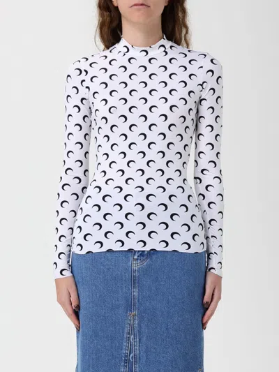 Marine Serre Second Skin Moon-print Top In White
