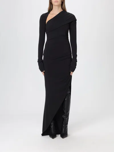 Amen Asymmetrical Draped Dress In Black