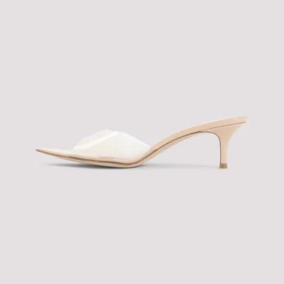 Gianvito Rossi Elle 55 Pointed Mules In Neutral
