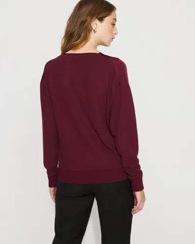 White House Black Market Satin Mix Snit Top In Red