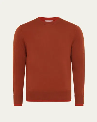Gabriela Hearst Wells Knit Sweater In Rust & Antelope Orange Cashmere Silk In Brown
