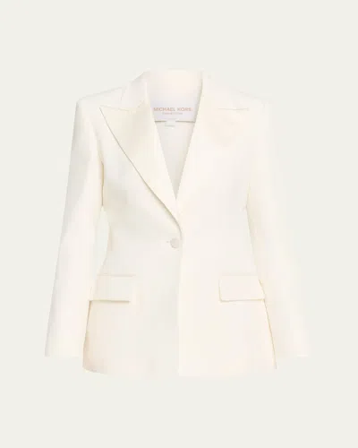 Michael Kors Double Crepe Sable Georgina Blazer In White