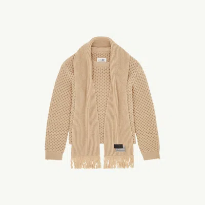 Mm6 Maison Margiela Scarf Knit In Neutral