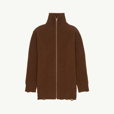Mm6 Maison Margiela Mm6 By Maison Margiela Brown Virgin Wool Sweater