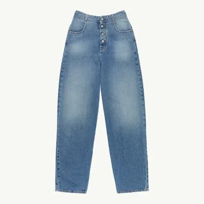 Mm6 Maison Margiela Mm6 By Maison Margiela Straight Leg Cropped Jeans In Blue