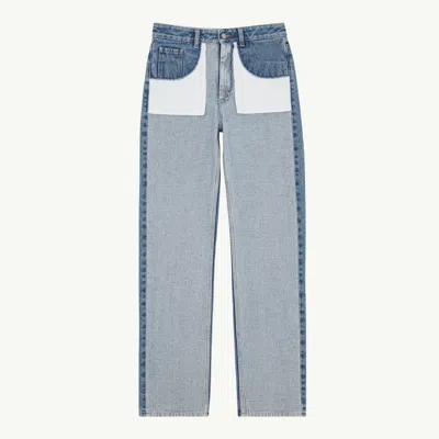Mm6 Maison Margiela Mm6 By Maison Margiela Reversed Front Jeans In Blue