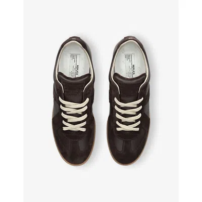 Maison Margiela Dark Brown Replica Sneakers In Black