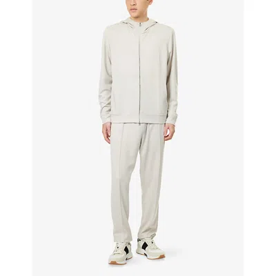 Orlebar Brown Mens Struma Straight-leg Wool Trousers Cashew In White