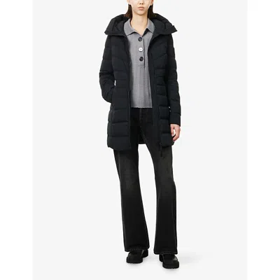 Canada Goose Women Clair Long Down Jacket In Black