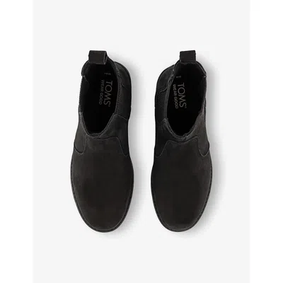 Toms Oms Mens Griffin Leather Chelsea Boots Black Eur 40 / 6 Uk In Black