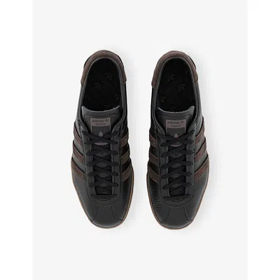 Adidas Originals Mens Tobacco Low-top Suede Trainers Core Black Dark Brow Eur 41.5 / 7.5 Uk In Black