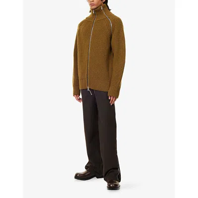 Dries Van Noten Brown Cotton Canvas Straight-leg Trousers In Brown