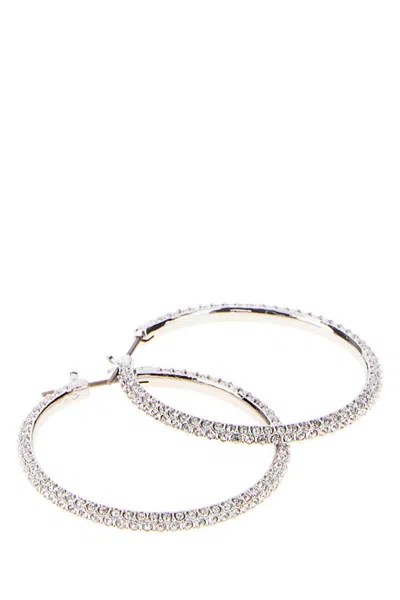 Swarovski Embellished Metal Dextera Earrings In Silver