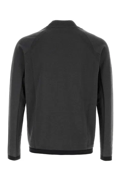 Stone Island Long Sleeve Sweater With Ribbed Cuffs And Hem In Brown