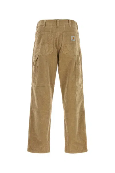 Carhartt Corduroy Trousers With Belt Loops And Pockets In Brown