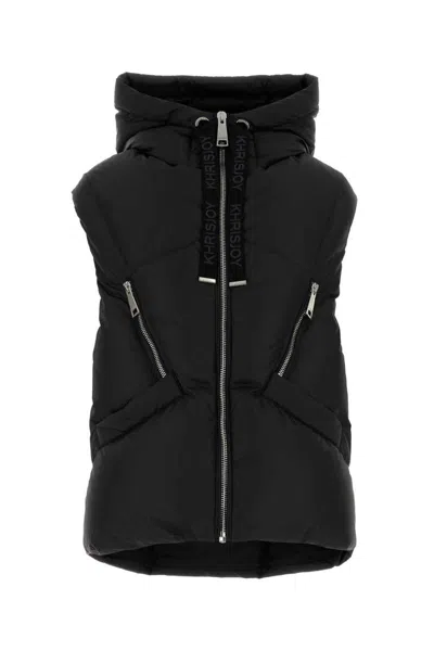 Khrisjoy Black Polyester Blend Down Jacket In Black