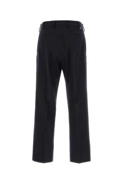 Pt Torino Tailored Wool Trousers With Pleats And Belt Loops In Animal Print