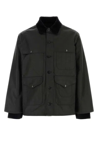Junya Watanabe Black Canvas Jacket In Black