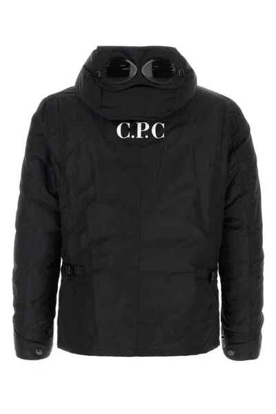 Junya Watanabe Nylon Down Jacket With Adjustable Waist Tabs In Black