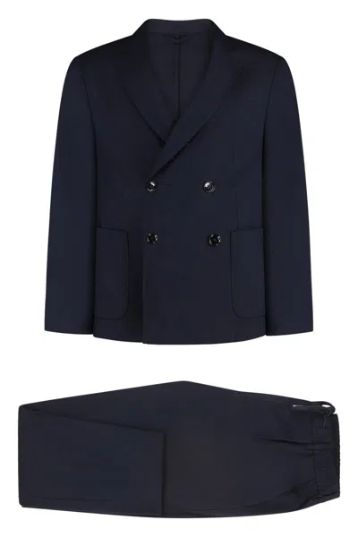Hugo Boss Boss Virgin Wool Two-piece Suit In Blue