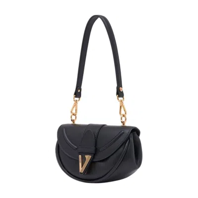 Versace Virtus Small Shoulder Bag In Black