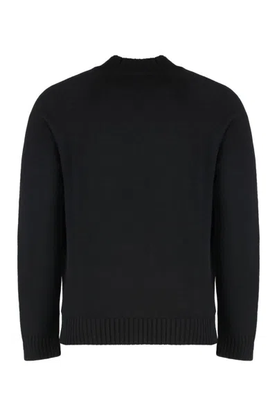 Slowear Crew-neck Long-sleeve Sweater In Black