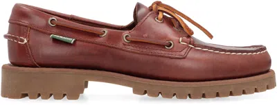 Sebago Ranger Waxy Leather Moccasins In Brown