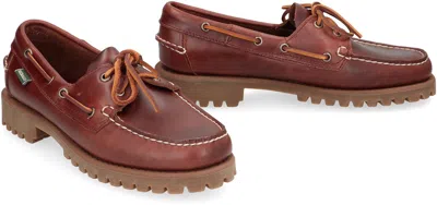 Sebago Ranger Waxy Leather Moccasins In Brown