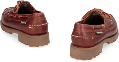 Sebago Ranger Waxy Leather Moccasins In Brown