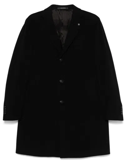 Tagliatore Single-breasted Coat In Black