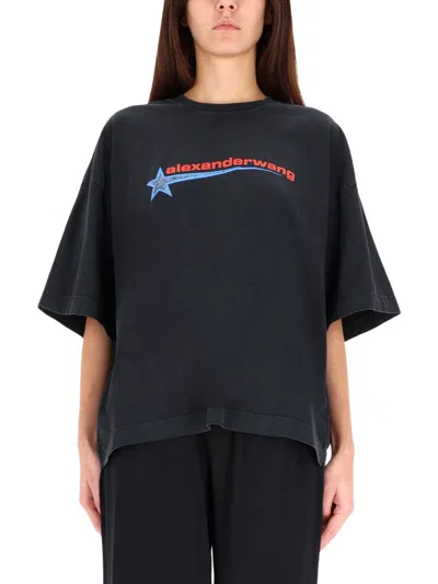 Alexander Wang T-shirt With Logo In Black