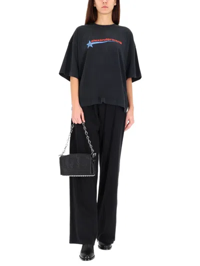 Alexander Wang T-shirt With Logo In Black