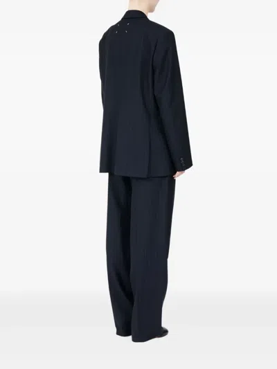 Maison Margiela Pinstripe Single-breasted Blazer In Blue