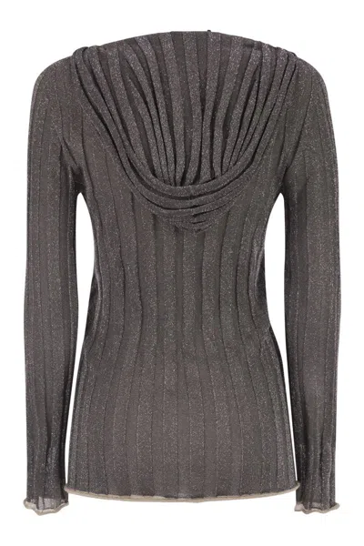 Fabiana Filippi Long-sleeved Sweater In Black