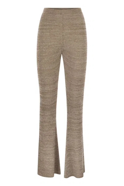 Fabiana Filippi Elastic Waist Casual Pants In Brown