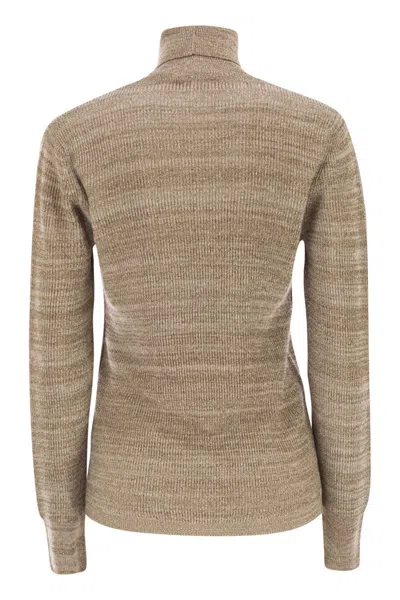 Fabiana Filippi Platinum Yarn Turtleneck In Neutral