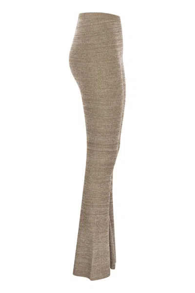 Fabiana Filippi Elastic Waist Casual Pants In Brown