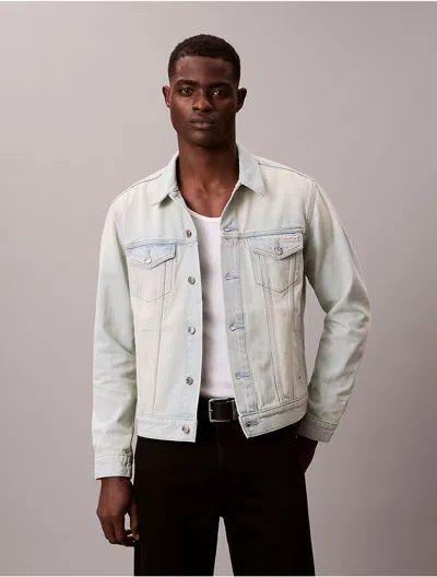 Calvin Klein Jeans Est.1978 Calvin Klein Men's Classic Trucker Jacket In Green